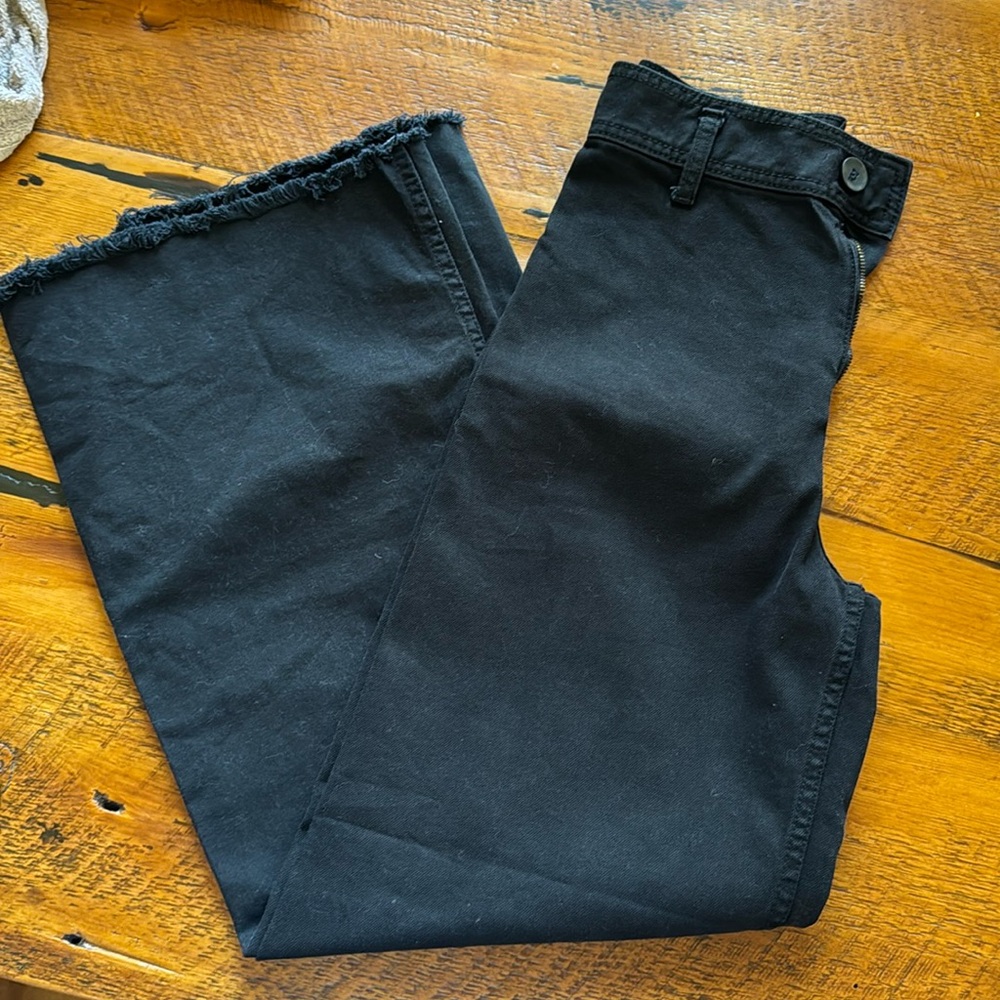 Zara Black Wide Leg Flare Jeans